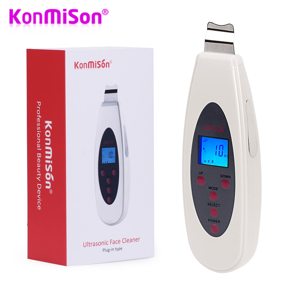 Konmison Ultrasonic Skin Scrubber Cleanser Face Cleansing Acne Removal Facial Massager Ultrasound Peeling Clean Tone Lift 1