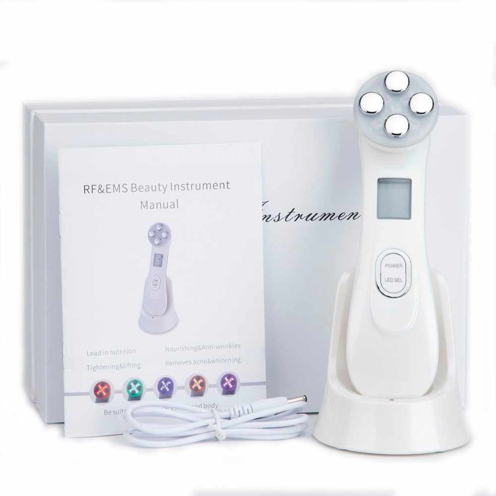 Foreverlily 5in1 RF&EMS Radio Mesotherapy Electroporation Face Beauty Pen Radio Frequency LED Photon Face Skin Rejuvenation Remover Wrinkle 1