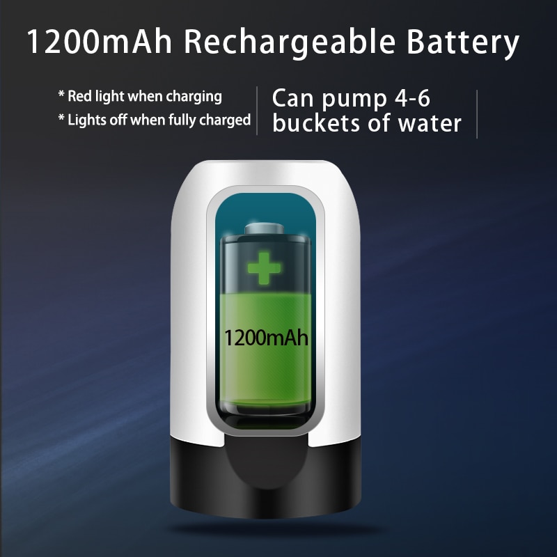 1200mAh Rechargeable Battery - Full Charged can be used for around 4-6 Bottles Water image