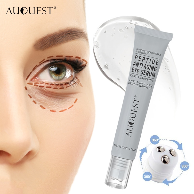 AuQuest Peptides Anti Wrinkle Dark Circle Eye Cream Hyaluronic Acid Serum Gel for Firming Whitening Puffy Eye Care 20g 1