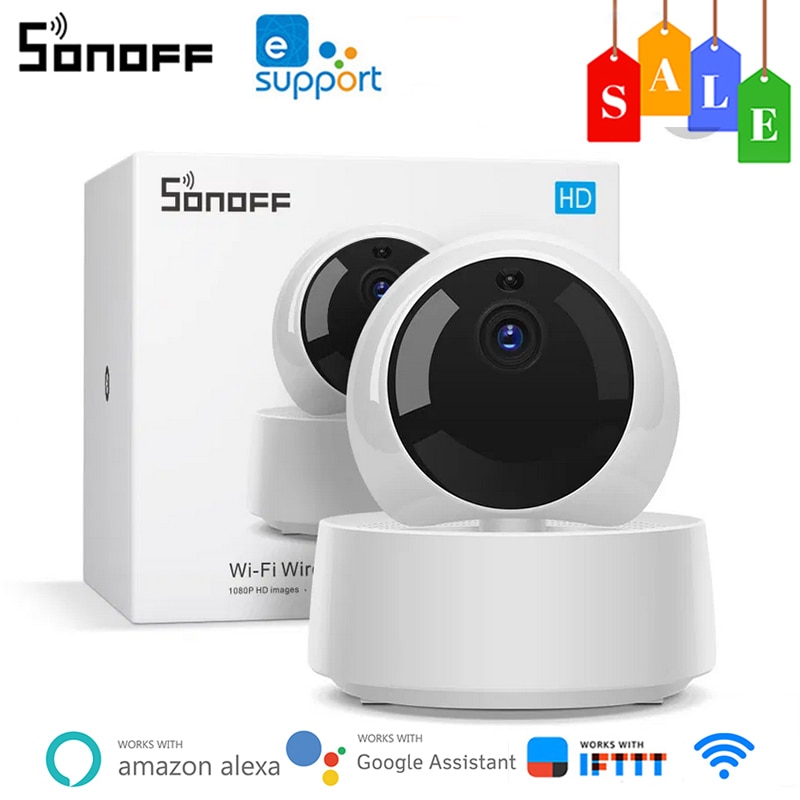 SONOFF GK-200MP2-B Wifi Wireless IP Security Camera 1080P 360° IR Night Vision Camcorder Via Ewelink APP Remote Monitor Control 1