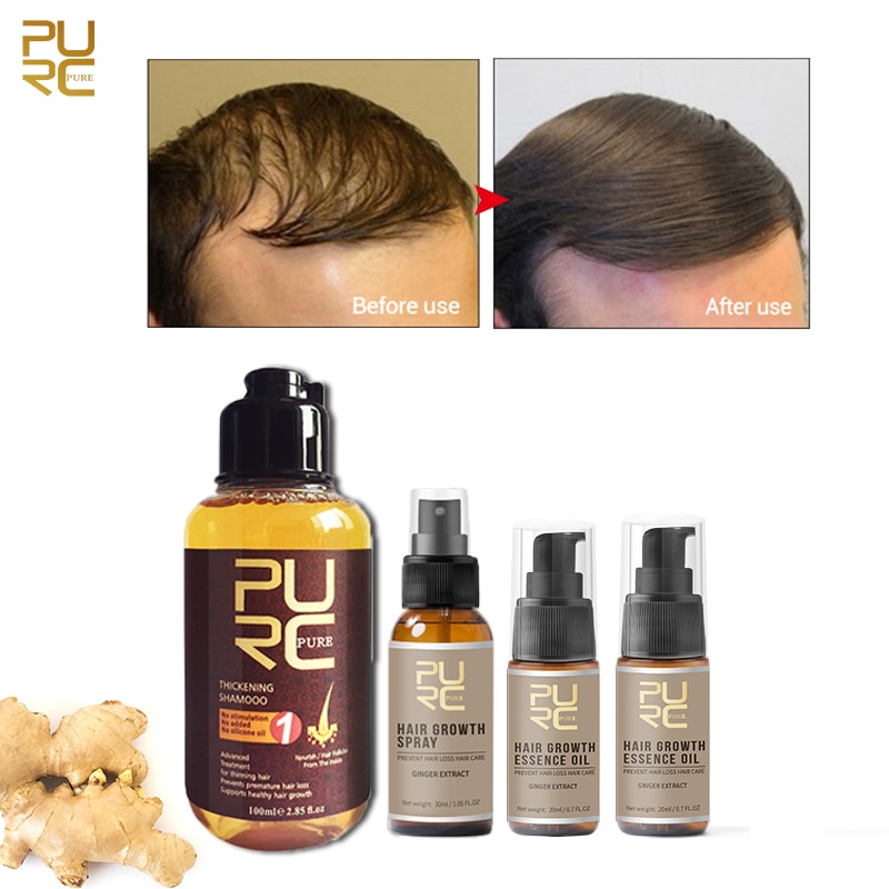 PURC Thickening Hair Shampoo Care Fast Grow Hair Essence Oil Anti Hair Loss Spray For Hair Growth Scalp Treatments Products 1