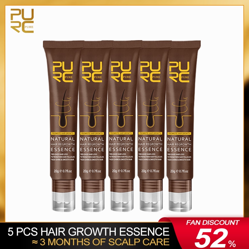 11.11 5 Pcs Natural Essence For Hair Growth Products Anti Fall Hair Scalp Treatments Hair Loss Medicine Essence For Men Women 1
