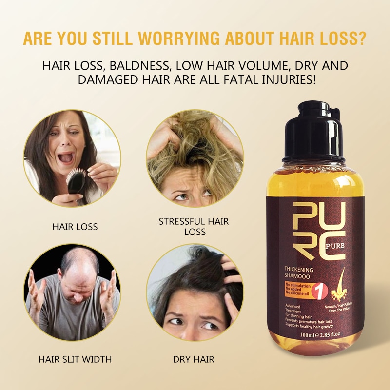 PURC Thickening Hair Shampoo Care Fast Grow Hair Essence Oil Anti Hair Loss Spray For Hair Growth Scalp Treatments Products 2