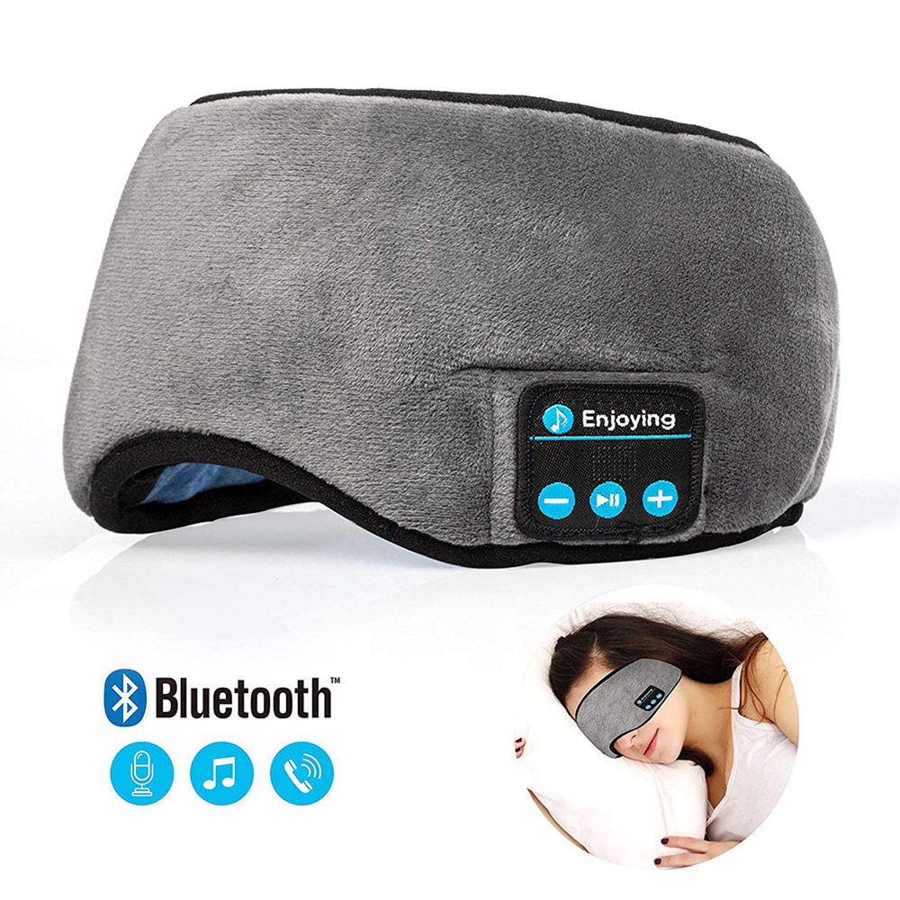 Bluetooth Sleeping Headphones Eye Mask Sleep Headphones Bluetooth Headband Soft Elastic Comfortable Wireless Music Earphones 1