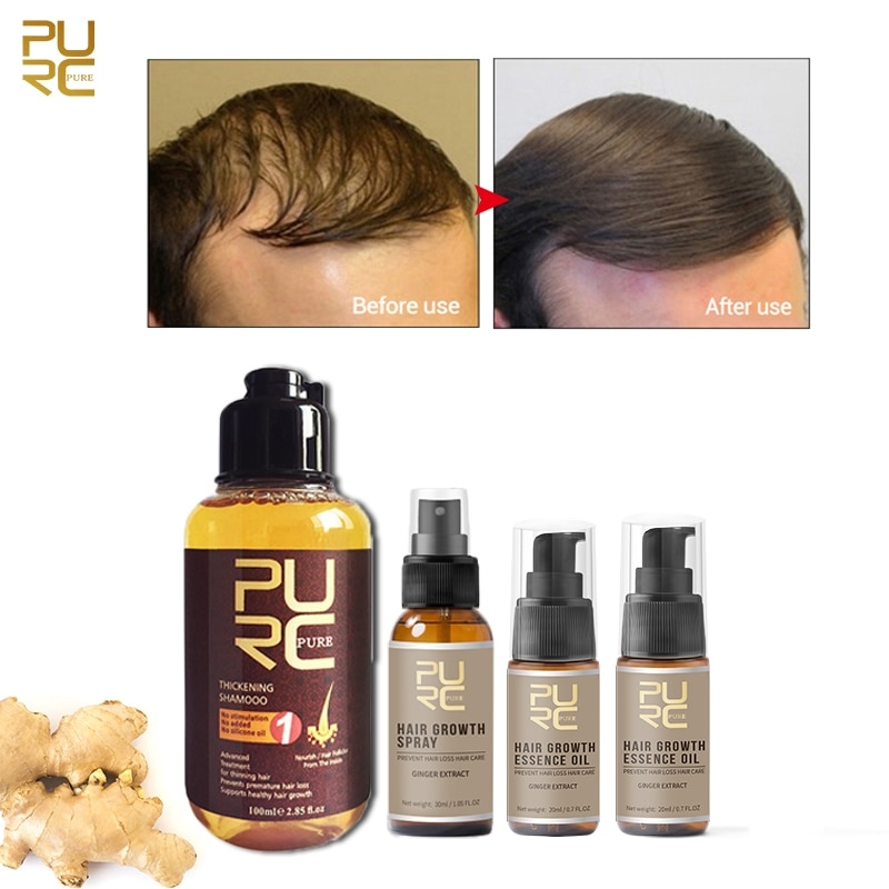 PURC Thickening Hair Shampoo Care Fast Grow Hair Essence Oil Anti Hair Loss